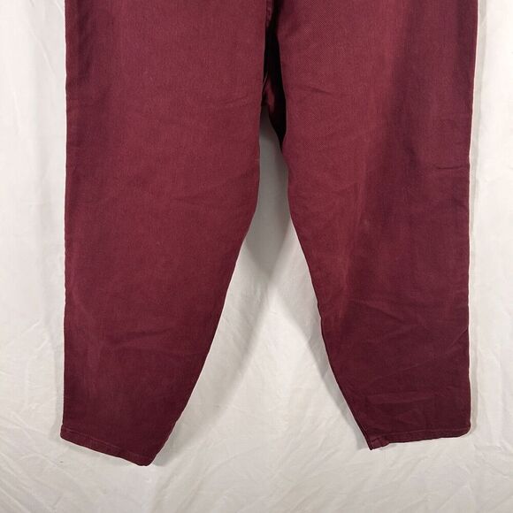 Zara Man Jeans Men's 30 Red Denim Pockets Button Zip Cotton Blend New - Picture 9 of 12